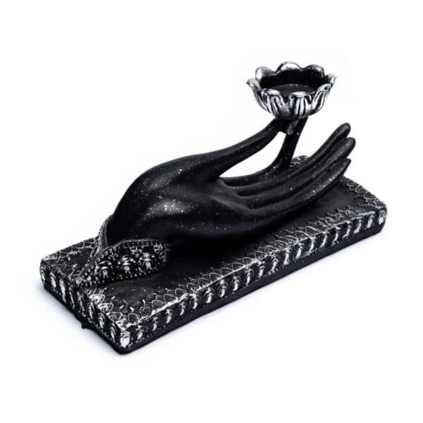 Mudra käekujuline küünlahoidja — 21 cm