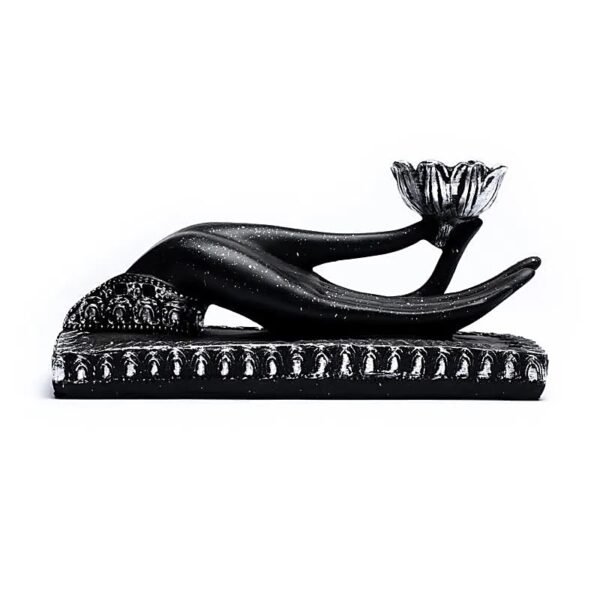 Mudra käekujuline küünlahoidja — 21 cm