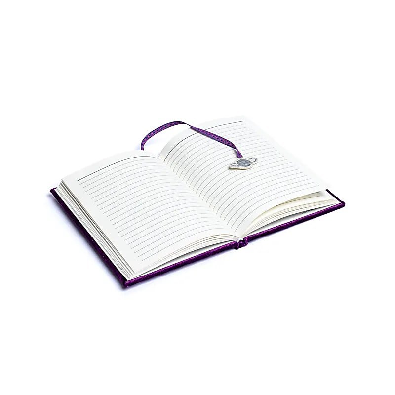 Purple Galaxy Velvet Notebook — 20x15 cm