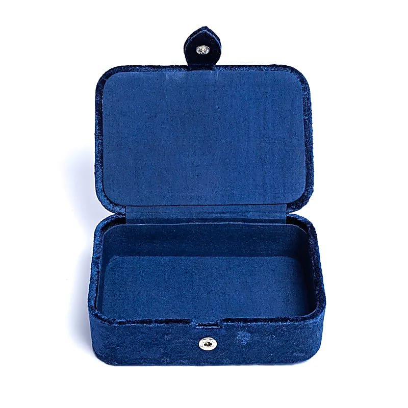 Dark Blue Moon & Stars Velvet Jewellery & Tarot Box