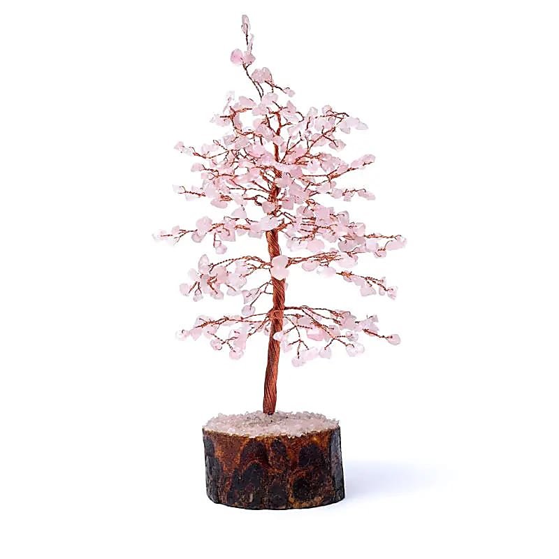 Rose Quartz Gemstone Tree — 23 cm