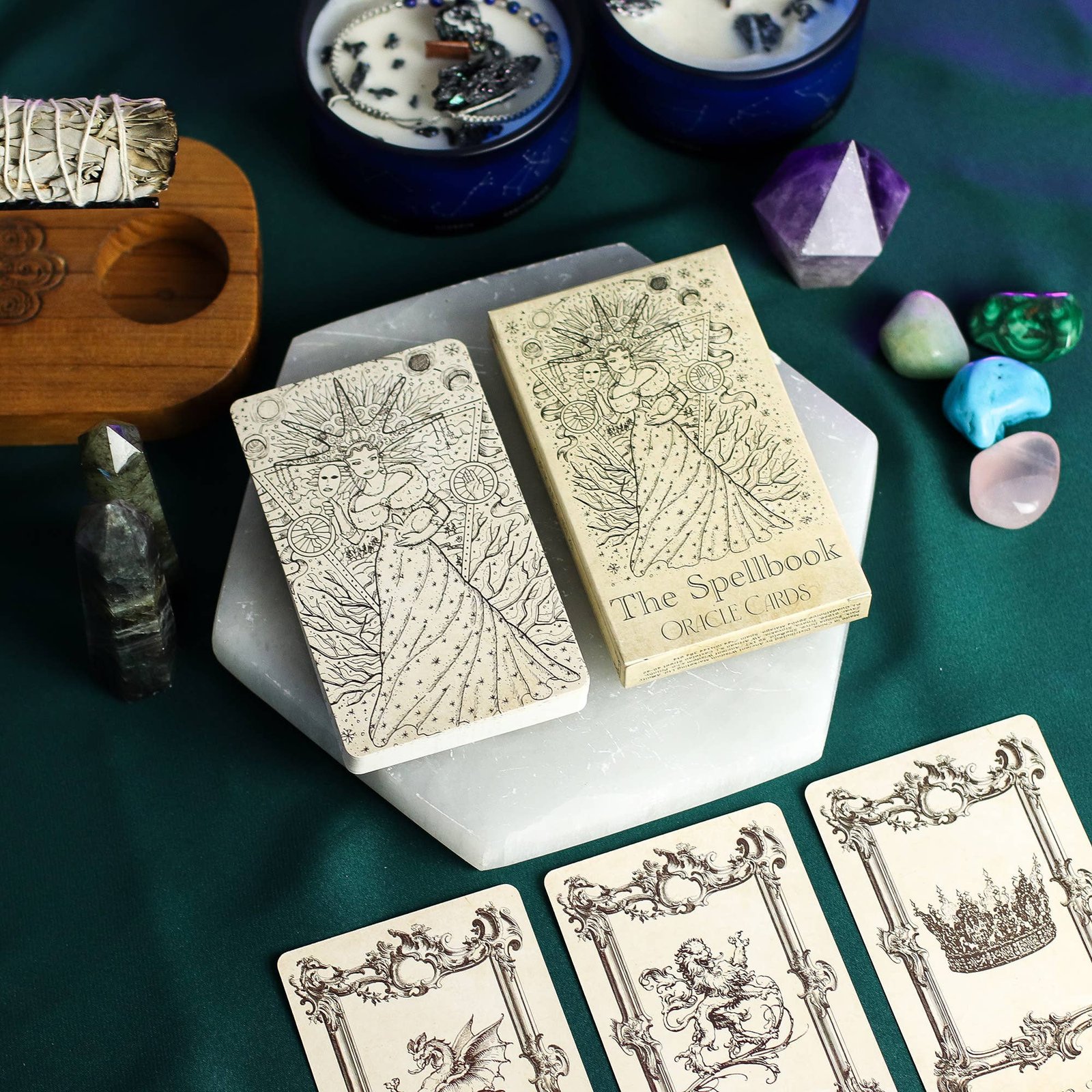 99d347de8d661de1249fff06c65bf092779fb00e02c0fc7decbe02d0f87da795.jpeg Oracle Cards – Spell Book – Witchcraft Deck - Image 1