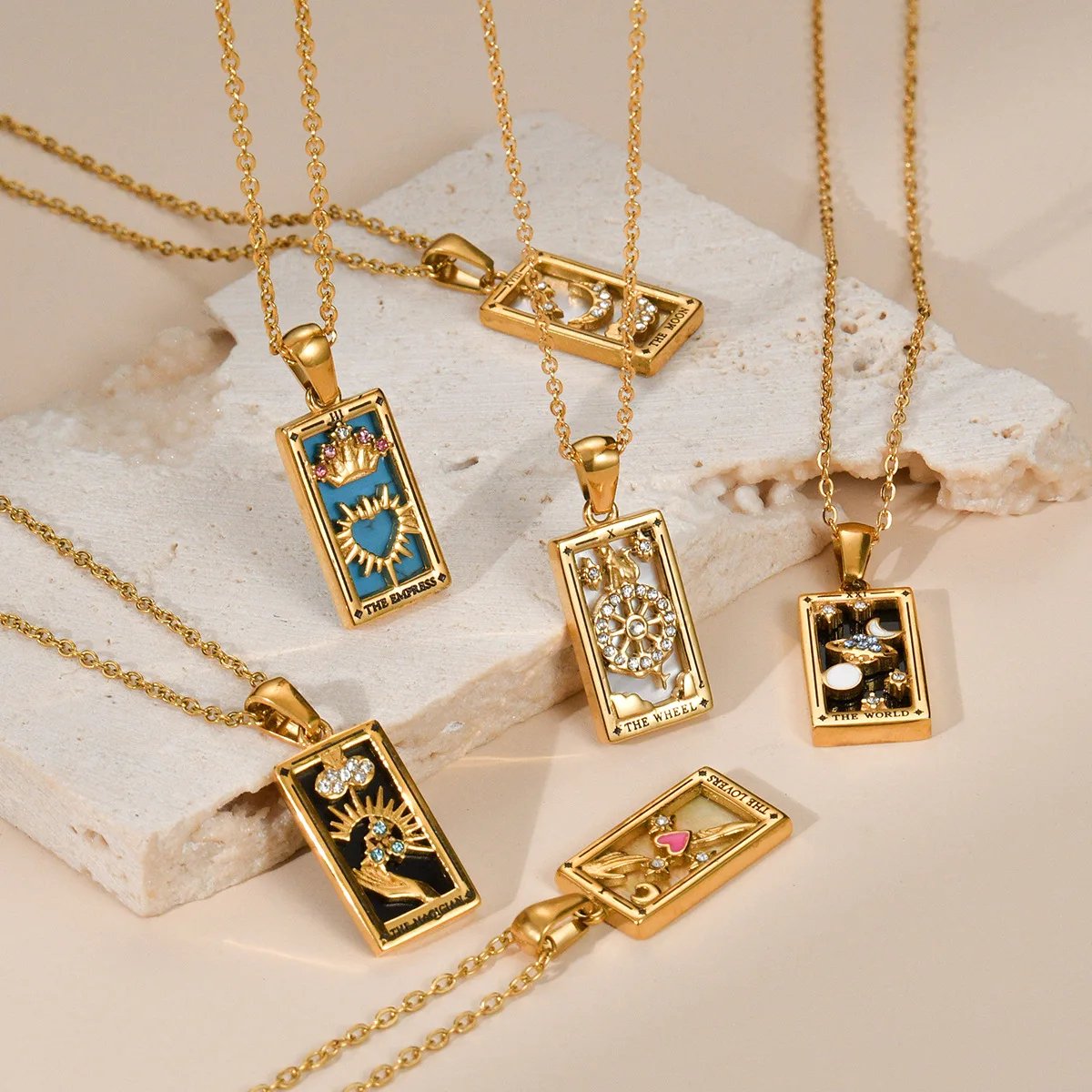 Mystic Tarot Card Pendant Necklace